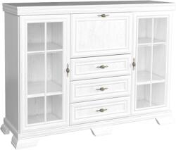 TEMPO KONDELA Vitrines szekrény bárszekrénnyel, sosna andersen, KORA KK6 NEW - mindigbutor