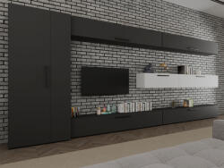 Mobiro Star Nappali Szekrénysor C84- Antracitszürke és Fehér színben - smartbutor