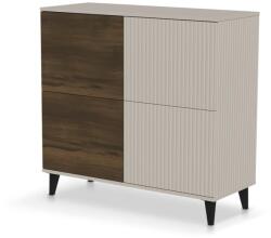 Halmar RANDOM 2 KM-2 komód, szín: kasmír/dió/fekete - mindigbutor