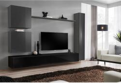 Wipmeble SWITCH 27 szekrénysor VIII szürke-fekete - mindigbutor