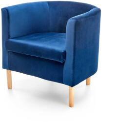 Halmar CLUBBY 2 fotel sötétkék / natúr - smartbutor