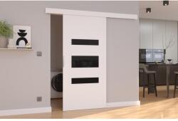 ADRK Fali tolóajtó DESIO 106, Fehér, Fekete Lacobel - mindigbutor