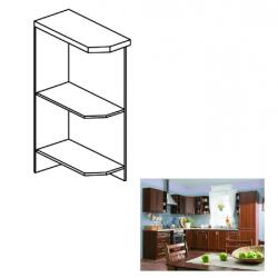 TEMPO KONDELA Alsószekrény D25PZ, balos, dió Milano, SICILIA - mindigbutor