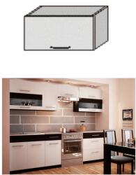 TEMPO KONDELA Felső szekrény, fehér/wenge, JURA NEW B OG-60