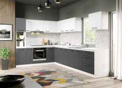 Mobiro Lorand szürke-fehér konyhabútor - 40 - 230/321, 6 cm - smartbutor