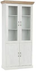 TEMPO KONDELA vitrines szekrény, északi sosna/vadtölgy, ROYAL W4D - mindigbutor