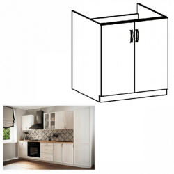 TEMPO KONDELA Mosogatószekrény D80Z, fehér/sosna Andersen, SICILIA - smartbutor