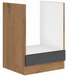 TEMPO KONDELA Alsószekrény, szürke matt/tölgy lancelot, VEGA 60 D GAZ BB - mindigbutor