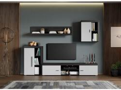 Mobiro MAX C01 nappali szekrénysor fehér-ferrara színben