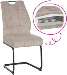 TEMPO KONDELA Étkezőszék, barnásszürke Taupe/fekete, KELMA - mindigbutor