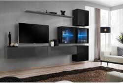 Wipmeble Szekrénysor switch fekete és grafit szürke színben - mindigbutor