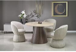 Halmar PIREUS étkezőasztal, kerek, szín: travertin - mindigbutor