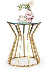 Halmar AFINA S, dohányzóasztal, tükör / arany - smartbutor