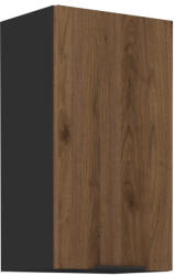 TEMPO KONDELA Felső szekrény, okapi dió/fekete, MENZO 40 G-72 1F - smartbutor