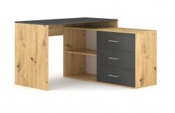 WIPMEB Kurt Sarok íróasztal 3s Tölgy Artisan/antracit - mindigbutor