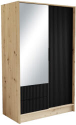 ADRK NOREL 100 tükrös tolószekrény, Artisan, Fekete - smartbutor