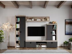 Mobiro Szürke nappali bútor szett tölgyfa padlóval Henry-C09