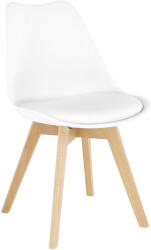 TEMPO KONDELA Szék, fehér/bükk, BALI 2 NEW - mindigbutor - 17 575 Ft