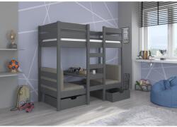 ADRK BART emeletes ágy 200x90, Grafitszürke - mindigbutor