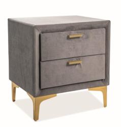 WIPMEB MONACO velvet éjjeliszekrény szürke - mindigbutor - 78 155 Ft