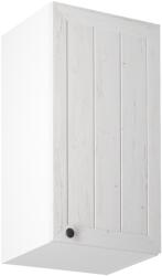 TEMPO KONDELA Felsőszekrény G40, jobbos, fehér/sosna andersen, PROVANCE - mindigbutor