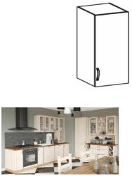 TEMPO KONDELA Felsőszekrény, fehér/sosna északi, jobbos, ROYAL G40 - smartbutor