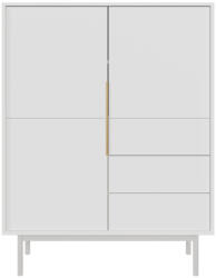 WIPMEB Viva Komoda Magas 3d3s Fehér/fehér - smartbutor