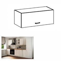 TEMPO KONDELA Felsőszekrény G80K, fehér/sosna Andersen, SICILIA - smartbutor