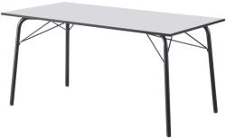TEMPO KONDELA Étkezőasztal, fehér/fekete, 160x80x75 cm, NALAK TYP 3 - smartbutor