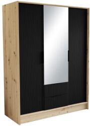 ADRK NOREL 150 tükrös tolószekrény, Artisan, Fekete - mindigbutor