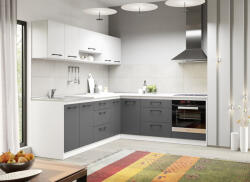 Mobiro Lorand szürke-fehér konyhabútor - 41 - 241, 6/221, 6 cm - smartbutor