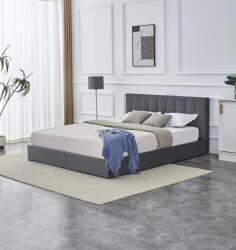 Halmar KATARINA ágy, ágyneműtartóval, szín: szürke - smartbutor