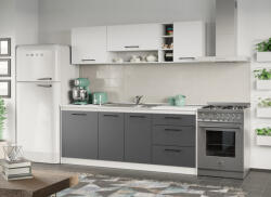 Mobiro Lorand szürke-fehér konyhabútor - 09 - 203, 2 cm