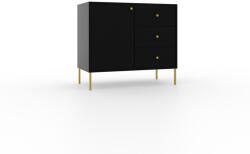 ADRK Tili 1D 3S Komód, Fekete, Fekete - smartbutor