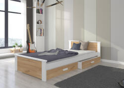 ADRK Ágy ALDEX 180x80, Fehér, Tölgy arany - smartbutor