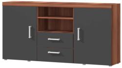TEMPO KONDELA Kombinált komód, szilva/szürke grafit, CHERIS 5 - mindigbutor