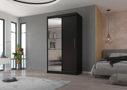 ADRK Tolóajtós szekrény tükörrel ESTI 120, Fehér, Fehér