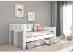 ADRK Parterowa ágy BIBI 200x90, Fehér, Sonoma