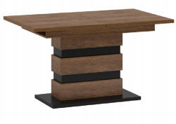 TEMPO KONDELA Széthúzható étkezőasztal, bolzano tölgy/fekete, 140-180x86 cm, DELIS S - smartbutor