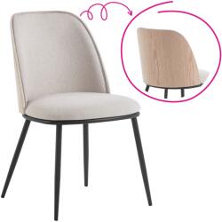 TEMPO KONDELA Étkezőszék, bézses barna/natúr fa/fekete, VUDIA - mindigbutor