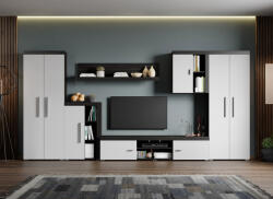 Mobiro MAX C03 nappali szekrénysor fehér-ferrara színben