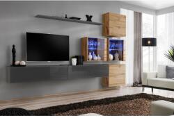 Wipmeble Szekrénysor switch wotan tölgy és grafit szürke színben - mindigbutor