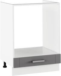 TEMPO KONDELA Alsó szekrény tűzhelyre, sötétszürke/fehér, JULIA TYP 58 - mindigbutor