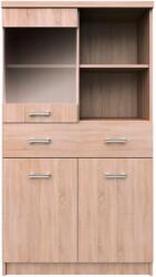 TEMPO KONDELA Vitrin 2D1W1S/80, sonoma tölgy, TOPTY TYP 34 - mindigbutor