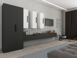 Mobiro Star Nappali Szekrénysor C26- Antracitszürke és Fehér színben
