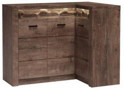 Halmar INDIANAPOLIS sarok fiókos komód, szín: KAT I15 sötét kőrisfa