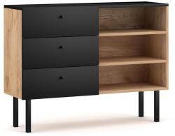 WIPMEB JULIA komód tölgy artisan/fekete 2k
