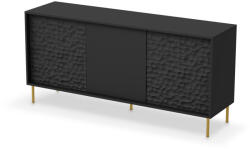 Halmar BULLET KM-1 komód, fekete / arany - smartbutor