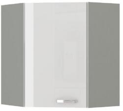 TEMPO KONDELA Felsőszekrény, fehér magasfényű, PRADO 60/60 N G-72 - mindigbutor