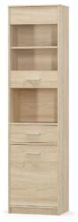 TEMPO KONDELA Vitrines szekrény 1D1W1S, sonoma tölgyfa, TEYO - mindigbutor